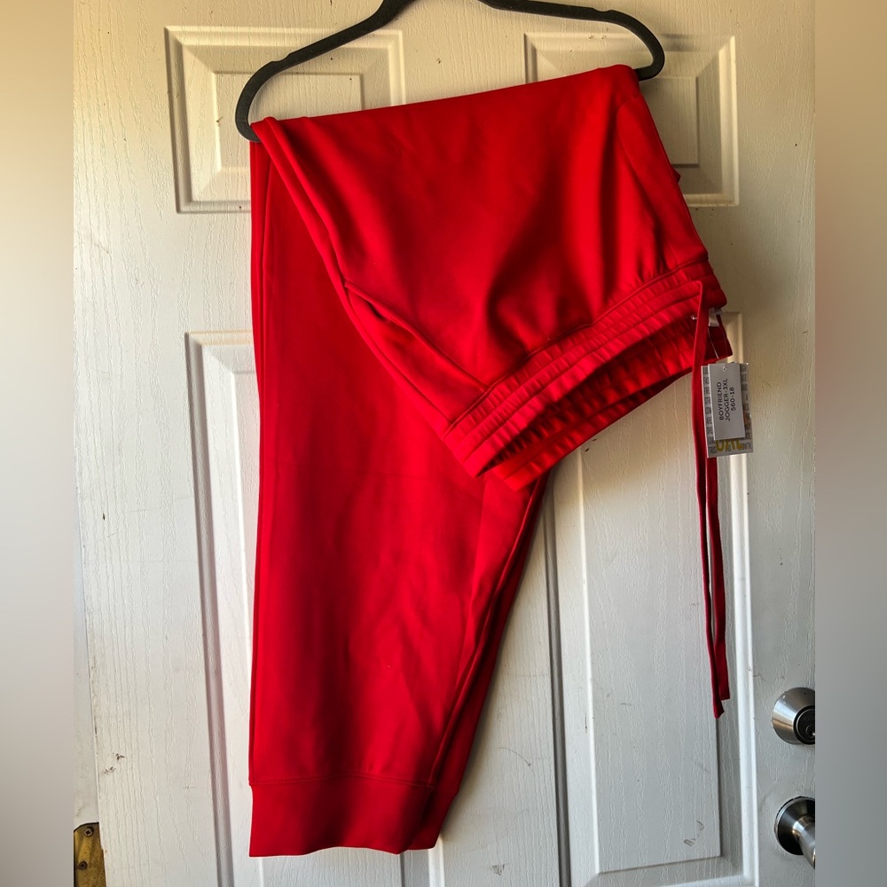 LuLaRoe 3x Vibrant Red (“Christmas red”) Boyfriend Jogger
